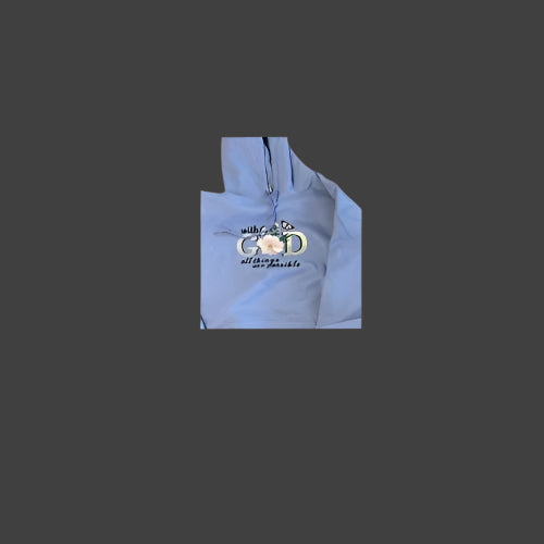With God All Things Are Possible Hoody - Single Front Design