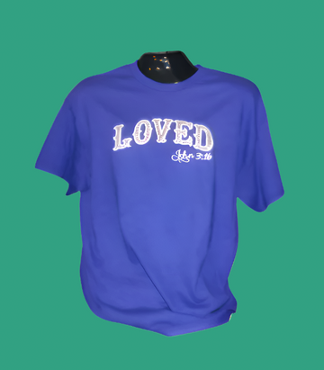 LOVED John 3:16 T-Shirt - Short Sleeve Embroidery - Wild Stitches Huntsville